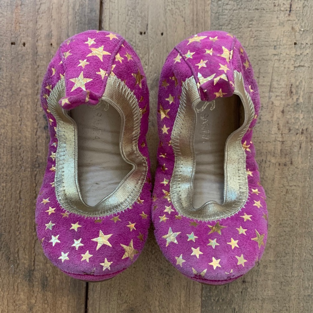 YOSI SAMURA Kids Suede Ballet Flats